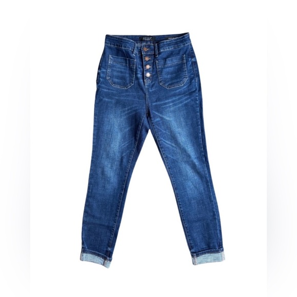 Judy Blue Denim - Judy Blue High Waist Button Fly Skinny Jeans